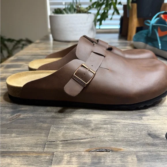 Birkenstock Men's Brown Slip-On Loafers - Picture 3 of 5